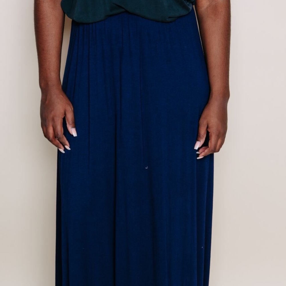 Navy Mesa Maxi